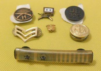 Military Pin And Button Lot