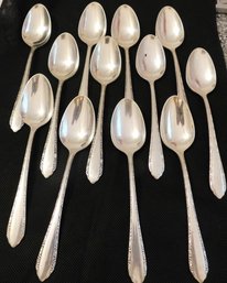 12 Sterling Silver Royal Crest Wildflower Teaspoons No Monograms 12 Troy Ounces