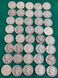 40 Washington Quarters Silver