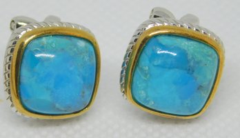 Sterling Turquoise Earrings Pierced
