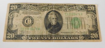 US Federal Reserve Note $20 Series Of 1934