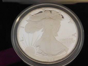 1986 S Silver Eagle Proof With COA And Original Packaging