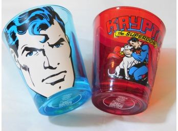 2 DC Comics Superman SHot Glasses