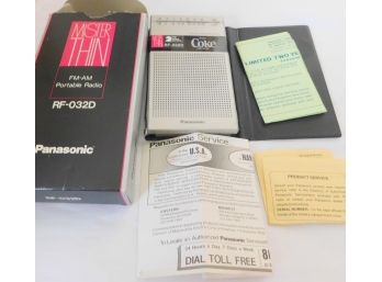 Coca Cola Coke Panasonic FM-AM Radio Mister Thin RF-032D Unused Untested