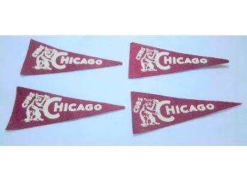 Mini Felt Banner Pennant Chicago Cubs Lot Of 4