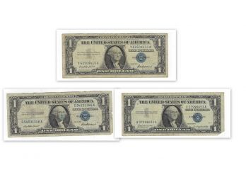 Lot Of 3 Silver Certificates As Found