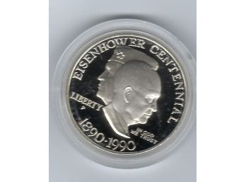 Eisenhower Commemorative Dollar / Centennial  Silver Dollar In Oriignal Box (OGP) 1990