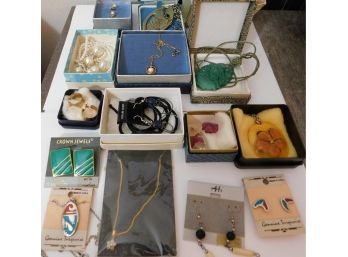 17 Boxed And Carded Jewelry From A Local Estate As Found