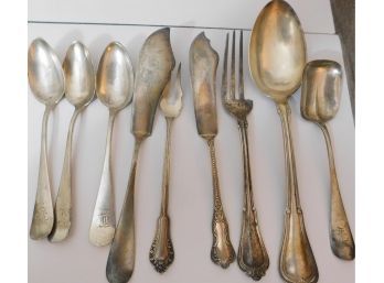 MIxed Lot Of Sterling Flatware As Found Over 7 Troy Ounces Total Weight