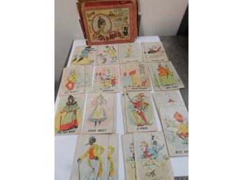 Game Of Good Old Maid Parker Bros. Vintage Only 29 Cards As Found