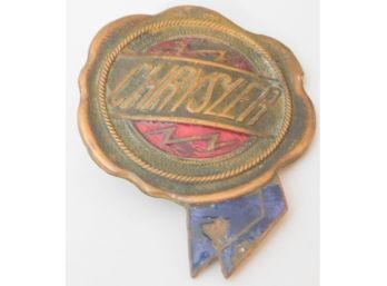 Vintage Chrysler Emblem As Found