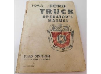 1953 Ford Truck Manual Complete As Found