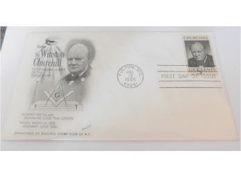Masonic Winston Churchill First Day Cover 1965 By Fleetwood