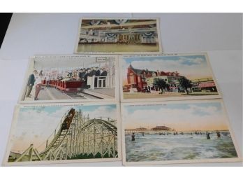 Old Ocrhard Beach Maine Vintage Postcards (5) Unused
