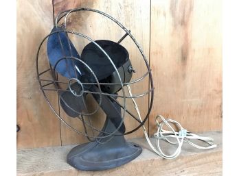 Antique Metal Fan - Heavy Duty - Tested And Working - 11 X 8 X 13 In.