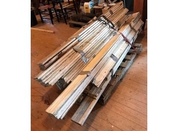 Antique Painted Distressed Barn Wood Planks Building Materials - 87 X 48 X 26 In