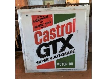 Large Castrol GTX Motor Oil Sign - 4 Ft X 4 Ft