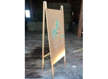 Solid Wooden Foldable Art Easel - 24 X 16 X 67.5 In