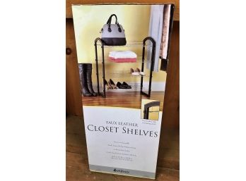 Faux Leather Closet Shelves - New In Packaging