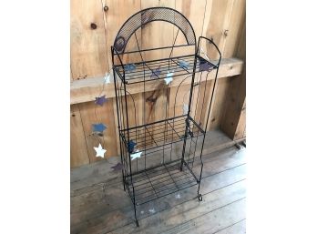 Metal Rack With Removable Star Decoration - 19 X 8.5 X 48 In