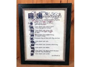 The Ten Commandments - 13.5' X 16.5' - In Glass Frame