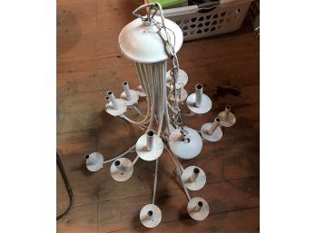 A-Symmetrical Twisted Candle Style Vintage Chandelier