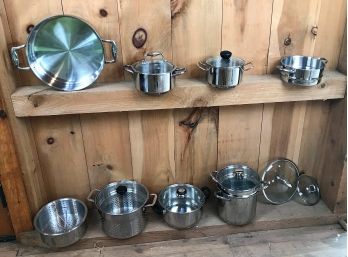 Stainless Steel Cookware Set - Including ProChef, Cuisinart, And Tramontina Items