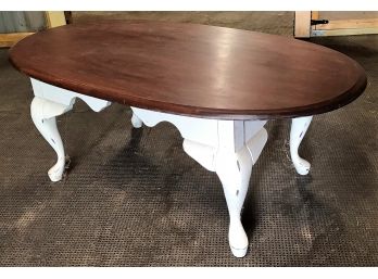 Painted Wooden Coffee Table - 45 X 24 X 71.5 In