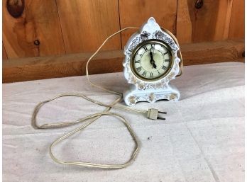 Vintage Porcelain Clock - Tested And Working