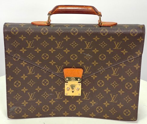 Louis Vuitton Monogram Serviette Briefcase in Brown