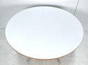 Mid Century George Nelson For Herman Miller American Circular White Laminate Dining Table