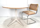 Mid Century George Nelson For Herman Miller American Circular White Laminate Dining Table
