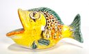 Vintage ITALIAN Decorative Art Pottery Fish Ashtray