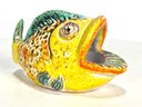 Vintage ITALIAN Decorative Art Pottery Fish Ashtray