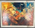 Mid Century BERTHA OETTINGER Signed Abstract Painting