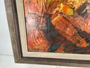 Mid Century BERTHA OETTINGER Signed Abstract Painting