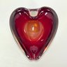 Vintage Mid Century MURANO Heart Shaped Glass Bowl