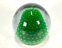 MCM Mid Century Controlled Bubble Glass Paperweight
