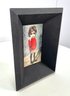 Vintage KEANE Big Eyed Girl Framed Postcard