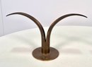 Vintage Mid Century MCM Ystad Metall Brass Lily Candleholders SWEDEN
