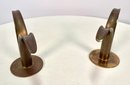 Vintage Mid Century MCM Ystad Metall Brass Lily Candleholders SWEDEN