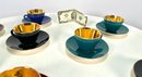 Vintage Royal Copenhagen ' Confetti ' Demitasse Set  8 Cups / Saucers