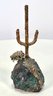 Vintage Metal Cactus Sculpture