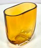 Mid Century Modern Yellow Glass Vase