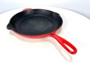 LE CREUSET Red Enameled Cast Iron Skillet / Frying Pan #30
