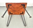 Vintage 1950s MCM Metal Hairpin Leg And Formica Top Small Table