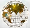 Vintage World Globe Metal Wall Sculpture