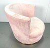 Contemporary Modern Pink Swivel Club Chair