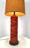 MCM Vintage Orange Table Lamp With Shade