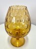 Vintage MCM Optic Amber Glass Bowl